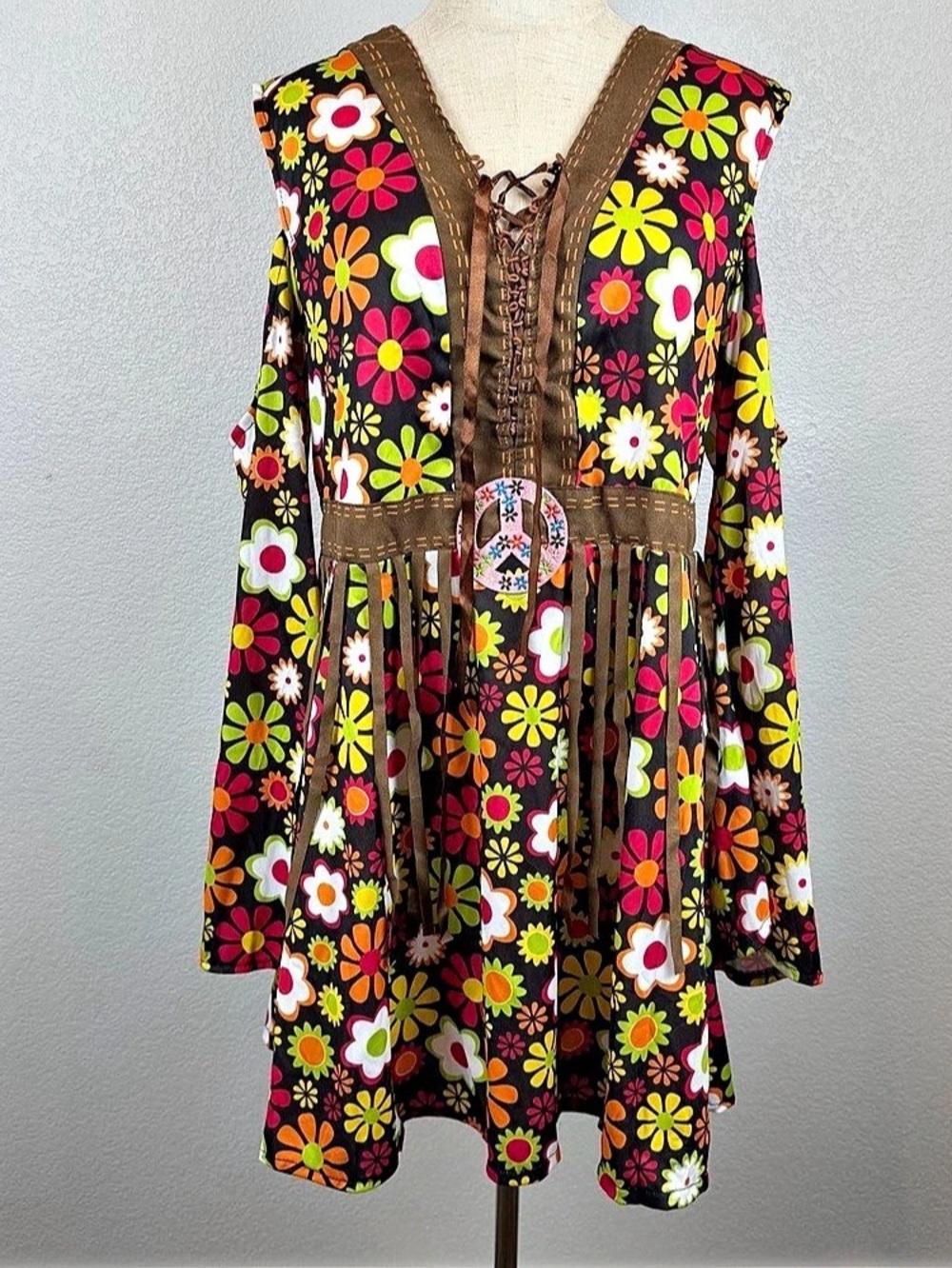 Leg Avenue Women's Starflower Hippie Floral Halloween Costume | Size 1X/2X